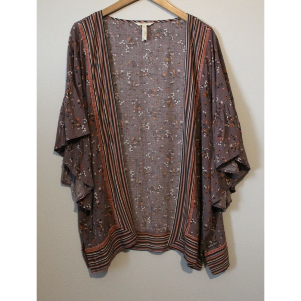 ✨2/$20 Matilda Jane Along the Way Floral Open Front Kimono XS S Fall Topper Boho - Picture 9 of 11